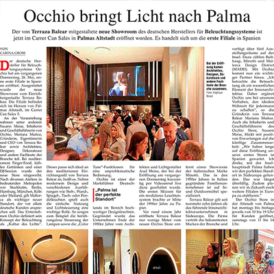 The launch of the new Occhio store by Terraza was captured by Mallorca Magazin